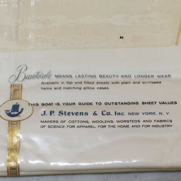 NWD Stevens Beauticale Cotton 200 Thread (2) Cream Pillow Cases 42 x 38.5 - Picture 6 of 7